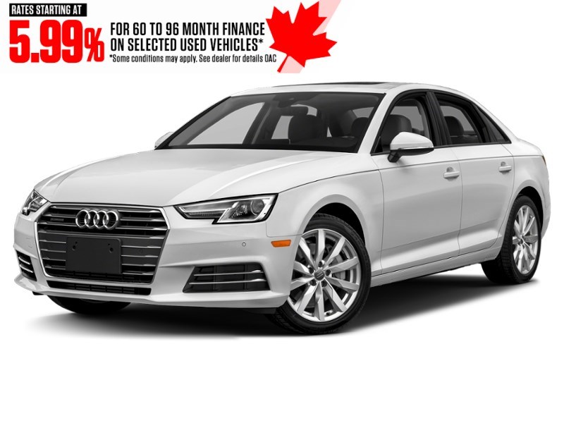 2018 Audi A4 2.0 TFSI quattro Komfort S tronic Glacier White Metallic  Shot 1