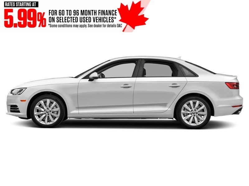 2018 Audi A4 2.0 TFSI quattro Komfort S tronic Glacier White Metallic  Shot 5