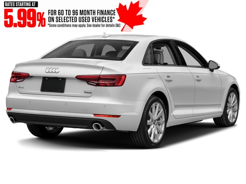 2018 Audi A4 2.0 TFSI quattro Komfort S tronic Glacier White Metallic  Shot 2