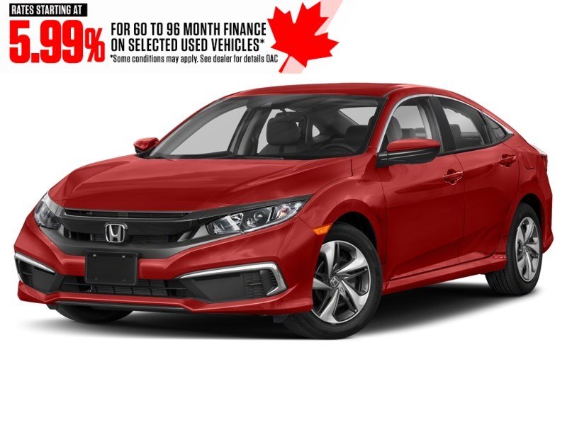 2020 Honda Civic LX CVT Rallye Red  Shot 4