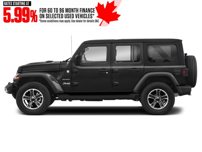 2019 Jeep Wrangler Unlimited Sahara 4x4 Black  Shot 5